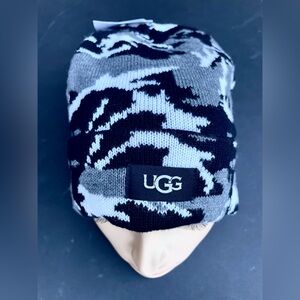UGG Black and Gray Camo Beanie